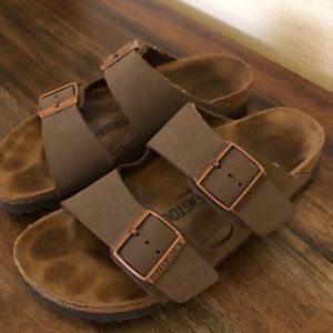 Birkenstock Arizona Birkibuc Mocha Sandals